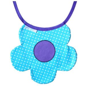 Babero Flor Azul Lunar