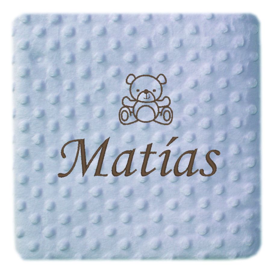 Manta Topitos Peluche Beige