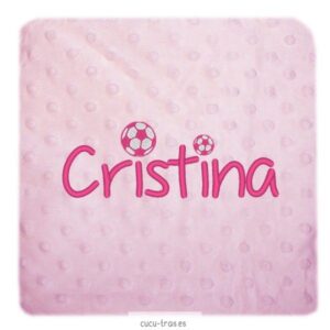 Manta Borreguito Bordado Fútbol