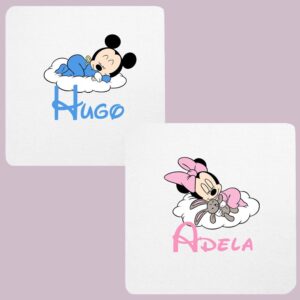 Manta Personalizada Mickey Minnie Nube
