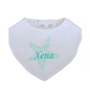 Babero Personalizado Star Blanco