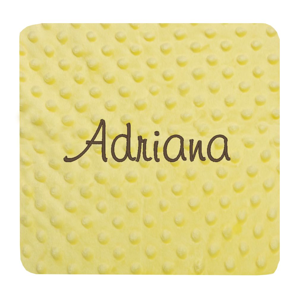 Manta Topitos Amarillo Chocolate
