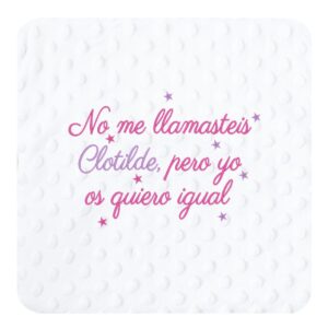 Manta Topitos Frase Bordada Modelo "Magic"