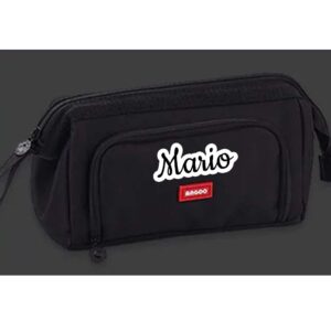 Estuche Grande Personalizado con Nombre Negro
