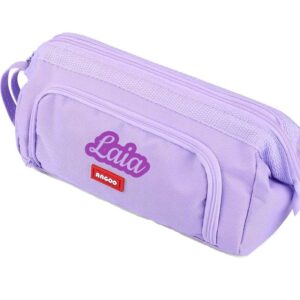 Estuche Grande Personalizado con Nombre Lila
