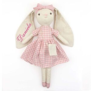 Muñeca de Trapo con Nombre Bordado Conejita Lucie