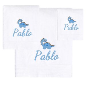 Conjunto 3 Toallas Personalizadas Modelo Dino