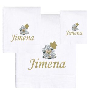 Conjunto 3 Toallas Personalizadas Modelo Ovejita