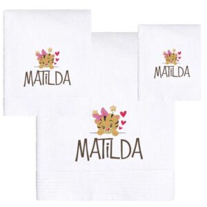 Conjunto 3 Toallas Personalizadas Modelo Pretty
