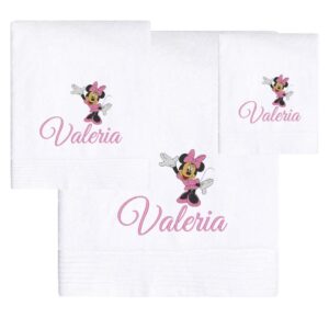 Conjunto 3 Toallas Personalizadas Modelo Minnie