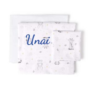 Sábanas Cuna Personalizadas Koala Azul+ ¡Regalo de Broche Chupete!