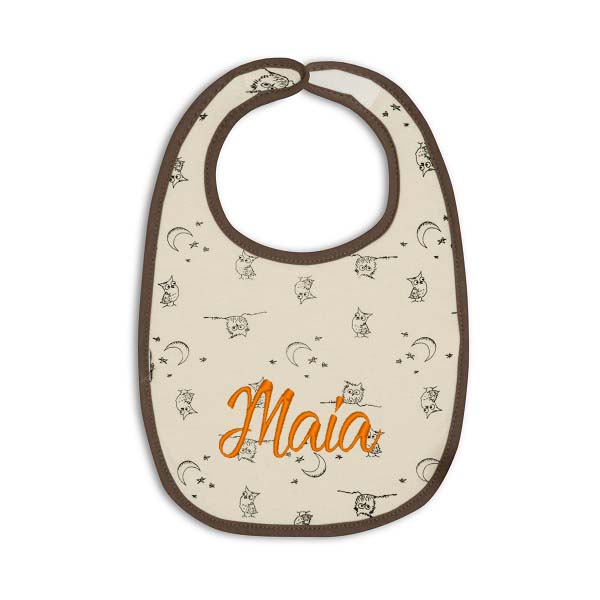 Set Babero Buho Chocolate