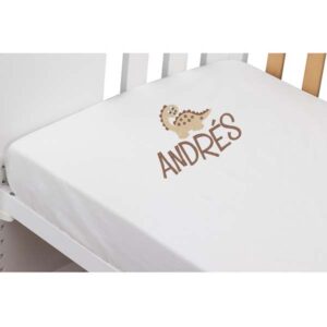 Sábana Bajera Personalizada especial Guarderías Modelo Dino
