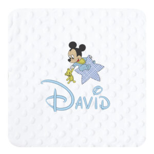 Manta Topitos Personalizada Modelo Mickey Estrella