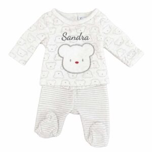Conjunto personalizado 2 piezas Bear Gris