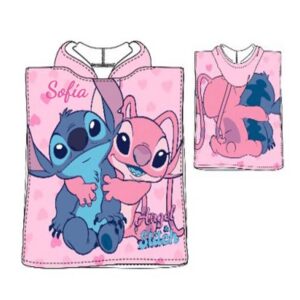 Toalla Poncho Personalizada Stitch Friends