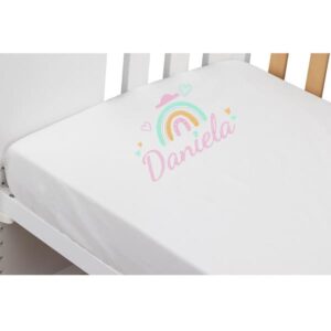 Sábana Bajera Personalizada especial Guarderías Modelo Arcoiris