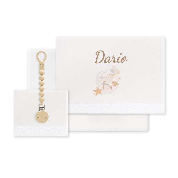Triptico Osito Luna Beige Camel