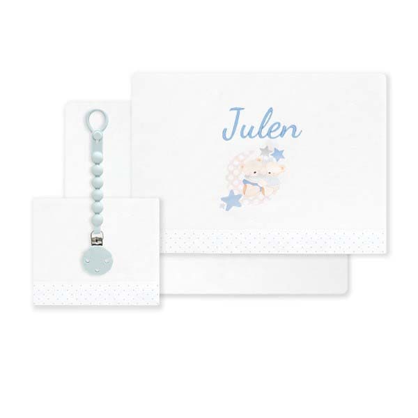 Triptico Osito Luna Celeste Celeste